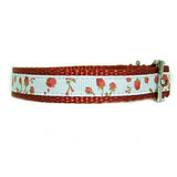 Pretty Roses Decorated Pet Collar - For dogs and cats - dog-collar-fancy