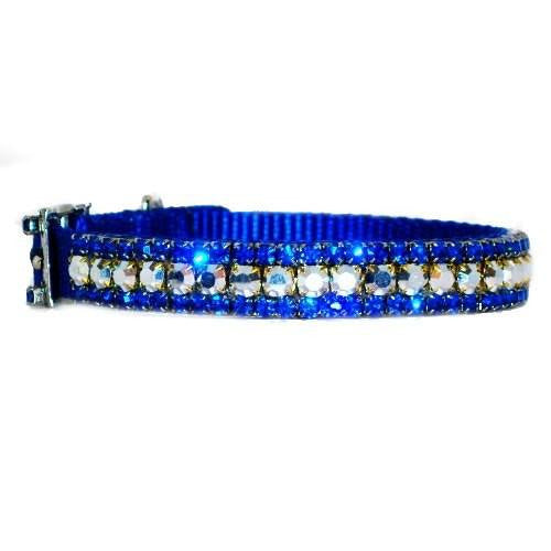 The Royal Blues Crystal Pet Collar - For dogs and cats - dog-collar-fancy