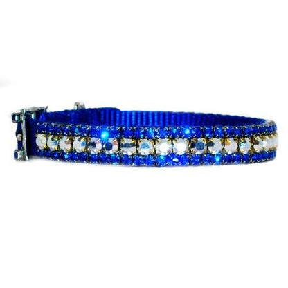The Royal Blues Crystal Pet Collar - For dogs and cats - dog-collar-fancy
