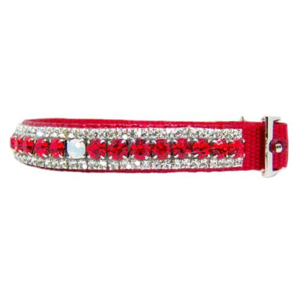 Rubies and Opal Jeweled Pet Collar - For dogs and cats - dog-collar-fancy