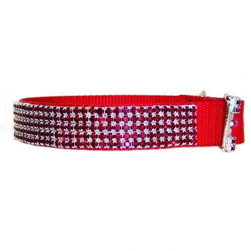 Ruby Treasures Large Crystal Dog Collar - For medium to large dogs - dog-collar-fancy