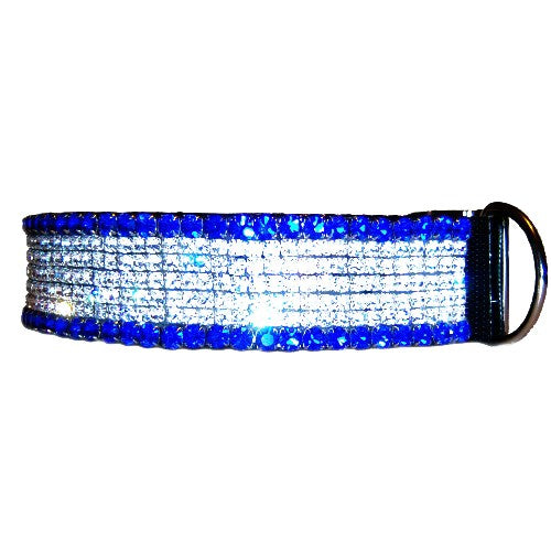 1 1 2 wide Bling Sapphire Dog Collar Dog Collar Fancy