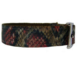 Printed Snakeskin dog collar side view