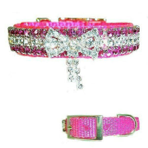 Pink bling dog collar sales