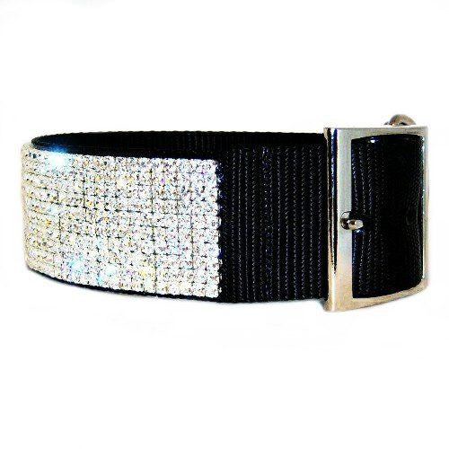 Sparkle Diamonds 2 Inch Wide Crystal Dog Collar - For large dogs - dog-collar-fancy