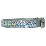 Stainless Sparkle crystal jeweled pet collar side view