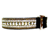 Cinnamon and Sterling Dog Collar - For medium to large dogs - dog-collar-fancy