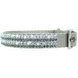 Fancy crystal pet collar with clear and black diamond crystals