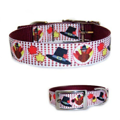 Thanksgiving Day Dog Collar - For medium to large dogs - dog-collar-fancy