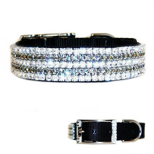 The Finer Things Large Crystal Dog Collar - For medium to large dogs - dog-collar-fancy