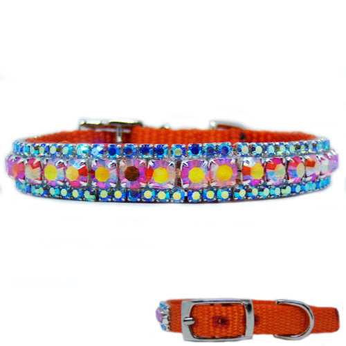 The Tropics Crystal Pet Collar - For small dogs and cats - dog-collar-fancy