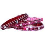 Custom dog or cat collar with fancy crystals in your choice of colors