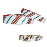 Stripes and Dots Christmas Pet Collar - For dogs and cats - dog-collar-fancy